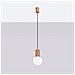 Sollux Lighting Lampada A Sospensione Halo 1 Moka Sl.1734 - Moderno Lampada A Sospensione Moka 120x12x12 Cm - Foto miniatura 2