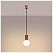 Sollux Lighting Lampada A Sospensione Halo 1 Moka Sl.1734 - Moderno Lampada A Sospensione Moka 120x12x12 Cm - Foto miniatura 3