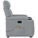 Poltrona Alzapersona Massaggi Reclinabile Grigio Chiaro Tessuto - Foto miniatura 6