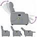 Poltrona Alzapersona Massaggi Reclinabile Grigio Chiaro Tessuto - Foto miniatura 9
