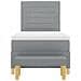 Letto a Box Spring con Materasso e Panchina Grigio Chiaro 90x190 cm Tessuto - Foto miniatura 9