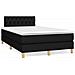 Letto a Molle con Materasso e LED Nero 120x190 cm in Tessuto - Foto miniatura 2