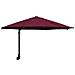Ombrellone da patio Rosso Bordeaux Poliestere Grande Pieghevole - Foto miniatura 1