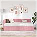 Cornice del letto ad angolo Rosa 90 x 200 cm Velluto - Foto miniatura 4