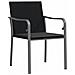 Set da Pranzo per Giardino 3 pcs Nero Poly Rattan - Foto miniatura 6