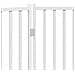 Cancello Cani Pieghevole 3 Pannelli Bianco 150cm Massello Abete - Foto miniatura 8