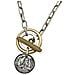 Collana Mista In Argento Con Chiusura A Barra D'oro E Moneta D'argento - Foto miniatura 2
