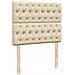 Struttura Letto Pouf con Materasso Crema 120x200 cm in Tessuto - Foto miniatura 8