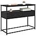 Tavolo consolle Rovere Nero 100 x 40 x 75 cm Legno multistrato - Foto miniatura 3