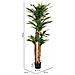 Pianta Di Dracena Artificiale Decorativa In Vaso 40x30x150h Cm - Foto miniatura 3