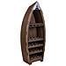 Portabottiglie In Legno E Metallo Marrone 61x31x154h Cm - Foto miniatura 1