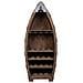 Portabottiglie In Legno E Metallo Marrone 61x31x154h Cm - Foto miniatura 3