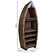 Portabottiglie In Legno E Metallo Marrone 61x31x154h Cm - Foto miniatura 4
