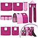 Struttura del letto loft per bambini Nero e rosa 74,5 x 190 cm - Foto miniatura 7