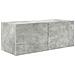 Set mobile TV 2 pcs Grigio cemento Legno multistrato - Foto miniatura 5