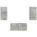 Set mobile TV 2 pcs Grigio cemento Legno multistrato - Foto miniatura 7