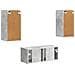 Set mobile TV 2 pcs Grigio cemento Legno multistrato - Foto miniatura 8