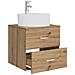 Mobile Lavabo da Parete Rovere Artigianale 49,5 x 44,5 x 65 cm - Foto miniatura 2