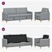 Set di Divani con Storage 2 pcs Grigio Chiaro Poliestere - Foto miniatura 4