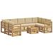 Set divani 10 pcs Bianco e Beige 59 x 59 x 37 cm Poliestere - Foto miniatura 1
