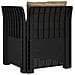 Poltrona a 1 Posto con Cuscini Aspetto Rattan PP Antracite - Foto miniatura 4