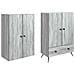 Set di armadi 2 pcs Sonoma grigio Legno ingegnerizzato - Foto miniatura 3