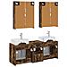 Set di Armadi da Bagno 5 pcs Rovere Fumo Legno ingegnerizzato - Foto miniatura 8