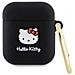 Custodia In Silicone 3d A Forma Di Testa Di Hello Kitty Per Airpods 1/2 - Nera - Foto miniatura 1