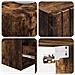 Set di mobili per il bagno 3 pz Rovere Fumo 33 x 34,5 x 160 cm - Foto miniatura 5