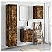 Set di mobili per il bagno 3 pz Rovere Fumo 33 x 34,5 x 160 cm - Foto miniatura 6
