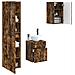 Set di mobili per il bagno 3 pz Rovere Fumo 33 x 34,5 x 160 cm - Foto miniatura 9