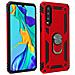 Cover Huawei P30 Bi-materia Rigida Morbida Anello Magnetico Stand Rosso - Foto miniatura 1