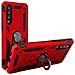 Cover Huawei P30 Bi-materia Rigida Morbida Anello Magnetico Stand Rosso - Foto miniatura 5