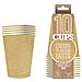 Original Cup - 10 Bicchieri In Cartone Riciclabile Oro Brillante - Foto miniatura 1