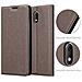 Custodia Compatibile Con Wiko Lenny 5 In Bruno Caffè - Coperchio Protettiva Con Chiusura Magnetica, Funzione Stand E Tasca Per Le Carte - Foto miniatura 3