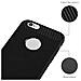 Custodia Compatibile Con Apple Iphone 6 / Iphone 6s In Brushed Nero - Coperchio Protettivo In Silicone Tpu Flessibile In Look Acciaio Inossidabile-fibra Di Carbonio - Foto miniatura 3