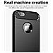 Custodia Compatibile Con Apple Iphone 6 / Iphone 6s In Brushed Nero - Coperchio Protettivo In Silicone Tpu Flessibile In Look Acciaio Inossidabile-fibra Di Carbonio - Foto miniatura 6