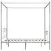 Letto A Baldacchino Bianco In Metallo 180x200 Cm - Foto miniatura 4