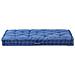 Cuscino Per Pallet E Pavimento In Cotone 120x80x10 Cm Blu Chiaro - Foto miniatura 2