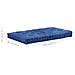 Cuscino Per Pallet E Pavimento In Cotone 120x80x10 Cm Blu Chiaro - Foto miniatura 7
