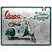 Retro Targa In Metallo - Idea Regalo Per Gli Appassionati Di Scooter La Placca Di Metallo Vintage Design Per La Decorazione Della Parete 30 X 40 Cm - Vespa - Italiano Leggenda - Foto miniatura 1