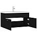 Mobile con Lavabo Integrato Nero in Legno Multistrato - Foto miniatura 7