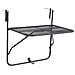 Tavolo da Balcone Nero 60x40 cm in Acciaio - Foto miniatura 1