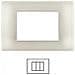 Placca 3 Posti Grigio Chiaro Vimar Plana V6003-04 Compatibile - Foto miniatura 1