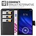 Custodia Compatibile Con Xiaomi Mi 8 Pro In Nero Carbone - Coperchio Protettiva Con Chiusura Magnetica, Funzione Stand E Tasca Per Le Carte - Foto miniatura 4