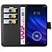 Custodia Compatibile Con Xiaomi Mi 8 Pro In Nero Carbone - Coperchio Protettiva Con Chiusura Magnetica, Funzione Stand E Tasca Per Le Carte - Foto miniatura 7