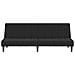 Divano Letto A 2 Posti Nero In Velluto - Foto miniatura 3