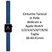 Cinturino 728 Originale Loop Leather Per Apple Watch 1-2-3-4-5-6-7-se 38 40 41mm Blu - Foto miniatura 2