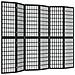 Divisorio Pieghevole 6 Pannelli Stile Giapponese 240x170cm Nero - Foto miniatura 2