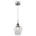 Lampadario Contemporaneo Blues Metallo Nichel 1 Luce Diffusore Vetro Trasparente - Foto miniatura 1